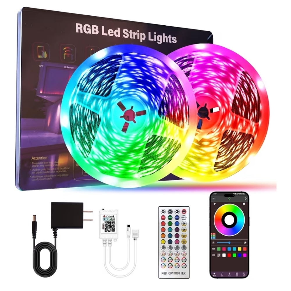 LED Strip Lights, Color Changing,  130 FT, Remote, Intelligent App, Bluetooth